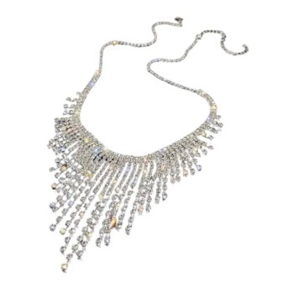 Luxury Rhinestone Statement Necklace, Blingbling Style, Fashion Personality - Picture 5 of 5